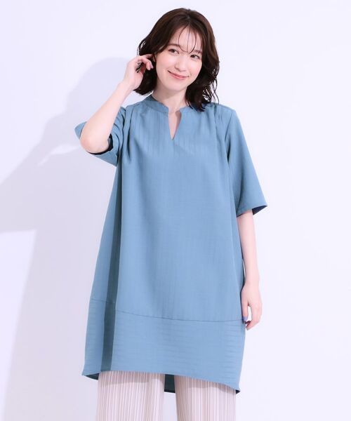 SHOO・LA・RUE / シューラルー チュニック | 【洗える】楽に体型カバー叶う チュニックワンピース | 詳細1