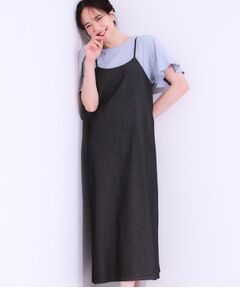 SHOO・LA・RUE / シューラルー ロング・マキシ丈ワンピース | 【S-LL】女性らしさ漂う ライトデニム Aラインキャミワンピース