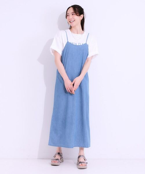 SHOO・LA・RUE / シューラルー ロング・マキシ丈ワンピース | 【S-LL】女性らしさ漂う ライトデニム Aラインキャミワンピース | 詳細11