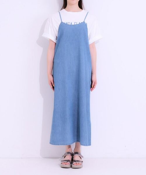 SHOO・LA・RUE / シューラルー ロング・マキシ丈ワンピース | 【S-LL】女性らしさ漂う ライトデニム Aラインキャミワンピース | 詳細13