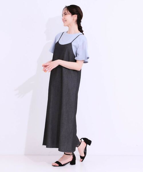 SHOO・LA・RUE / シューラルー ロング・マキシ丈ワンピース | 【S-LL】女性らしさ漂う ライトデニム Aラインキャミワンピース | 詳細2