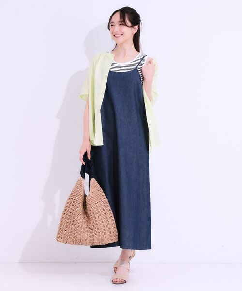 SHOO・LA・RUE / シューラルー ロング・マキシ丈ワンピース | 【S-LL】女性らしさ漂う ライトデニム Aラインキャミワンピース | 詳細5