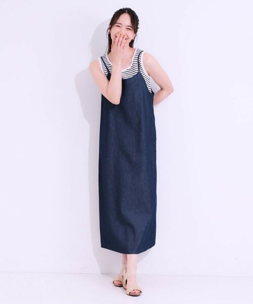 SHOO・LA・RUE / シューラルー ロング・マキシ丈ワンピース | 【S-LL】女性らしさ漂う ライトデニム Aラインキャミワンピース | 詳細6