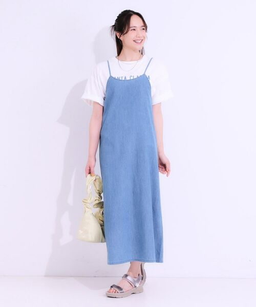 SHOO・LA・RUE / シューラルー ロング・マキシ丈ワンピース | 【S-LL】女性らしさ漂う ライトデニム Aラインキャミワンピース | 詳細9