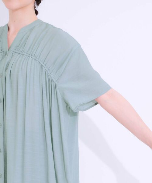SHOO・LA・RUE / シューラルー チュニック | 【S-LL】シャーリングが目を惹く 羽織れるスラブチュニック | 詳細17