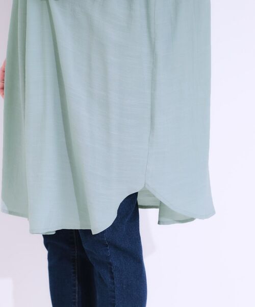 SHOO・LA・RUE / シューラルー チュニック | 【S-LL】シャーリングが目を惹く 羽織れるスラブチュニック | 詳細18