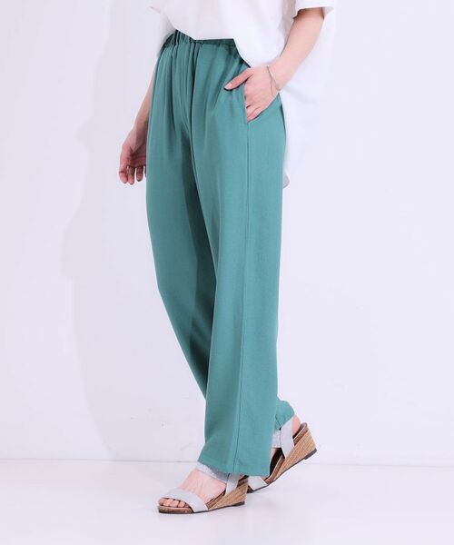 SHOO・LA・RUE / シューラルー パンツ | 【S-LL/ひんやり】楽してきれい見え ドビースラブ ストレートパンツ | 詳細10