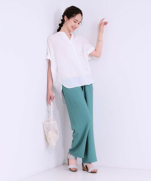 SHOO・LA・RUE / シューラルー パンツ | 【S-LL/ひんやり】楽してきれい見え ドビースラブ ストレートパンツ | 詳細11