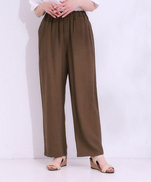 SHOO・LA・RUE / シューラルー パンツ | 【S-LL/ひんやり】楽してきれい見え ドビースラブ ストレートパンツ | 詳細5