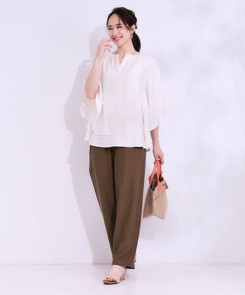 SHOO・LA・RUE / シューラルー パンツ | 【S-LL/ひんやり】楽してきれい見え ドビースラブ ストレートパンツ | 詳細7