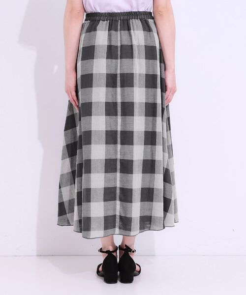 SHOO・LA・RUE / シューラルー ロング・マキシ丈スカート | 柔らかタッチが心地よい ブロックチェック ガーゼスカート | 詳細15