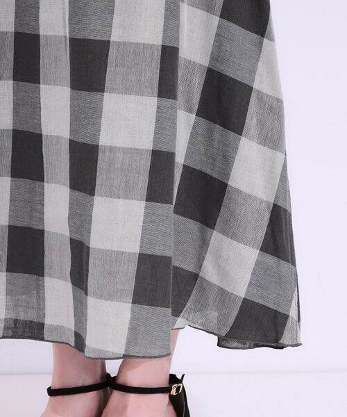 SHOO・LA・RUE / シューラルー ロング・マキシ丈スカート | 柔らかタッチが心地よい ブロックチェック ガーゼスカート | 詳細17