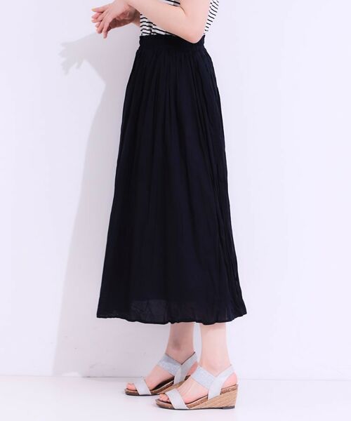 SHOO・LA・RUE / シューラルー ロング・マキシ丈スカート | ナチュラルなシワ加工が大人見え エアリーロングスカート | 詳細10