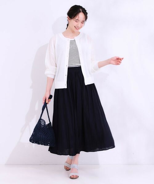SHOO・LA・RUE / シューラルー ロング・マキシ丈スカート | ナチュラルなシワ加工が大人見え エアリーロングスカート | 詳細11