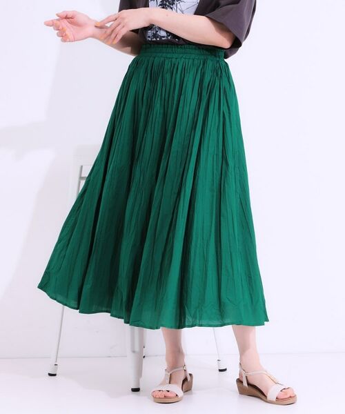 SHOO・LA・RUE / シューラルー ロング・マキシ丈スカート | ナチュラルなシワ加工が大人見え エアリーロングスカート | 詳細13