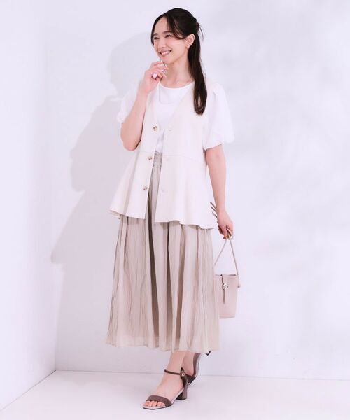 SHOO・LA・RUE / シューラルー ロング・マキシ丈スカート | ナチュラルなシワ加工が大人見え エアリーロングスカート | 詳細3