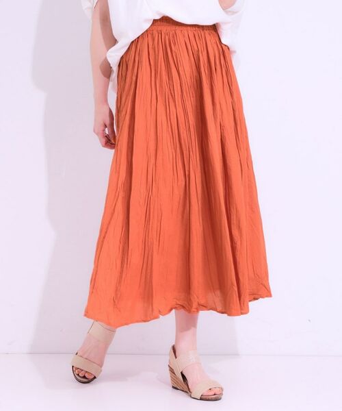 SHOO・LA・RUE / シューラルー ロング・マキシ丈スカート | ナチュラルなシワ加工が大人見え エアリーロングスカート | 詳細5