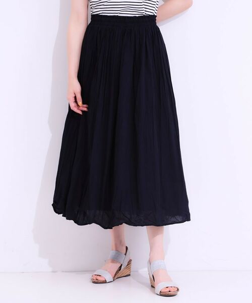 SHOO・LA・RUE / シューラルー ロング・マキシ丈スカート | ナチュラルなシワ加工が大人見え エアリーロングスカート | 詳細9