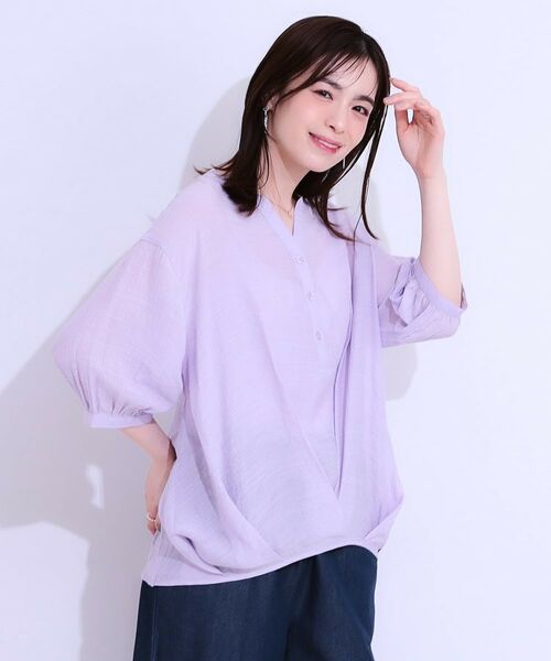 SHOO・LA・RUE / シューラルー シャツ・ブラウス | 【S-LL】インせず腰回りすっきり フロントタックブラウス | 詳細10