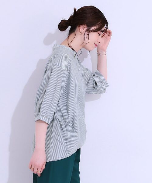 SHOO・LA・RUE / シューラルー シャツ・ブラウス | 【S-LL】インせず腰回りすっきり フロントタックブラウス | 詳細2