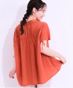 SHOO・LA・RUE / シューラルー シャツ・ブラウス | 【S-LL/ひんやり】後ろ姿も抜かりなく インせず着られる バックギャザーシャツ