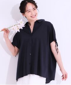 SHOO・LA・RUE / シューラルー シャツ・ブラウス | 【S-LL/ひんやり】後ろ姿も抜かりなく インせず着られる バックギャザーシャツ