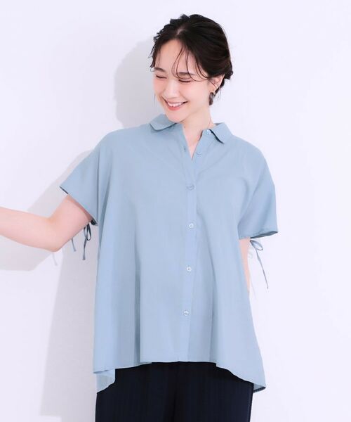 SHOO・LA・RUE / シューラルー シャツ・ブラウス | 【S-LL/ひんやり】後ろ姿も抜かりなく インせず着られる バックギャザーシャツ | 詳細1