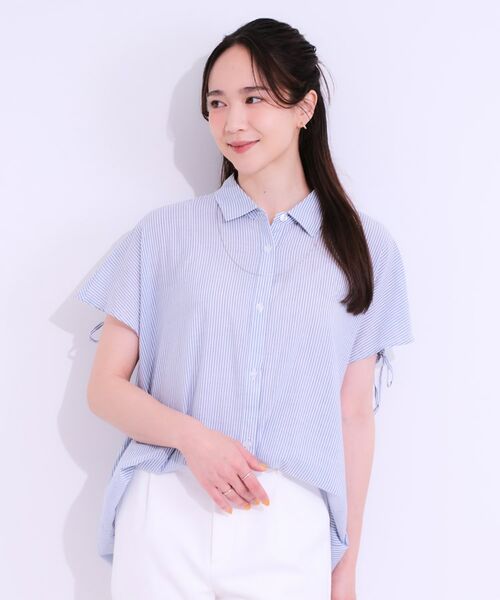 SHOO・LA・RUE / シューラルー シャツ・ブラウス | 【S-LL/ひんやり】後ろ姿も抜かりなく インせず着られる バックギャザーシャツ | 詳細13