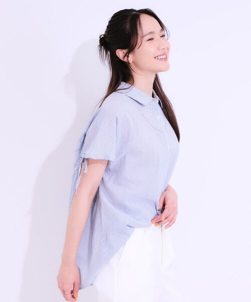 SHOO・LA・RUE / シューラルー シャツ・ブラウス | 【S-LL/ひんやり】後ろ姿も抜かりなく インせず着られる バックギャザーシャツ | 詳細14