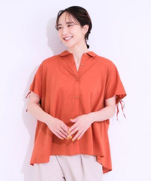 SHOO・LA・RUE / シューラルー シャツ・ブラウス | 【S-LL/ひんやり】後ろ姿も抜かりなく インせず着られる バックギャザーシャツ | 詳細17