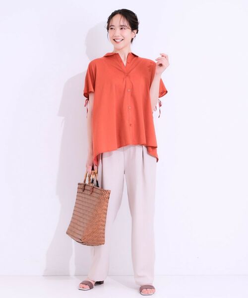 SHOO・LA・RUE / シューラルー シャツ・ブラウス | 【S-LL/ひんやり】後ろ姿も抜かりなく インせず着られる バックギャザーシャツ | 詳細19