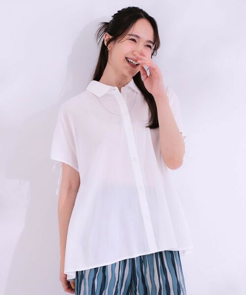 SHOO・LA・RUE / シューラルー シャツ・ブラウス | 【S-LL/ひんやり】後ろ姿も抜かりなく インせず着られる バックギャザーシャツ | 詳細21