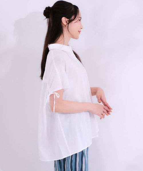 SHOO・LA・RUE / シューラルー シャツ・ブラウス | 【S-LL/ひんやり】後ろ姿も抜かりなく インせず着られる バックギャザーシャツ | 詳細22