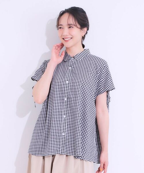 SHOO・LA・RUE / シューラルー シャツ・ブラウス | 【S-LL/ひんやり】後ろ姿も抜かりなく インせず着られる バックギャザーシャツ | 詳細5