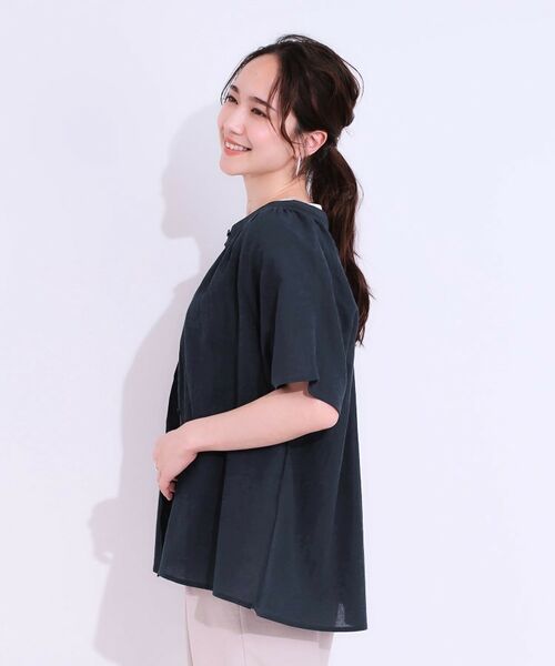 SHOO・LA・RUE / シューラルー シャツ・ブラウス | 体型カバーも叶う 大人上品なコットンボイルブラウス | 詳細2