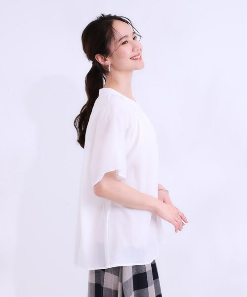 SHOO・LA・RUE / シューラルー シャツ・ブラウス | 体型カバーも叶う 大人上品なコットンボイルブラウス | 詳細6