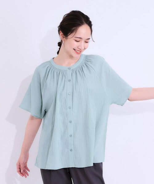 SHOO・LA・RUE / シューラルー シャツ・ブラウス | 体型カバーも叶う 大人上品なコットンボイルブラウス | 詳細9