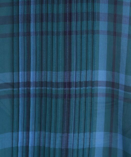 SHOO・LA・RUE / シューラルー シャツ・ブラウス | 【S-LL/体型カバー】インせず着られる ポンチョシルエット シアーチェックブラウス | 詳細4