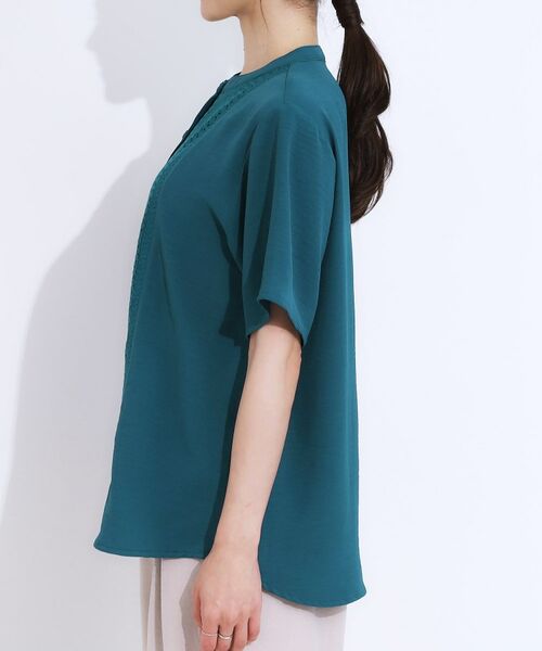 SHOO・LA・RUE / シューラルー シャツ・ブラウス | 【S-LL】さらりと大人上品 レース切替半袖ブラウス | 詳細14