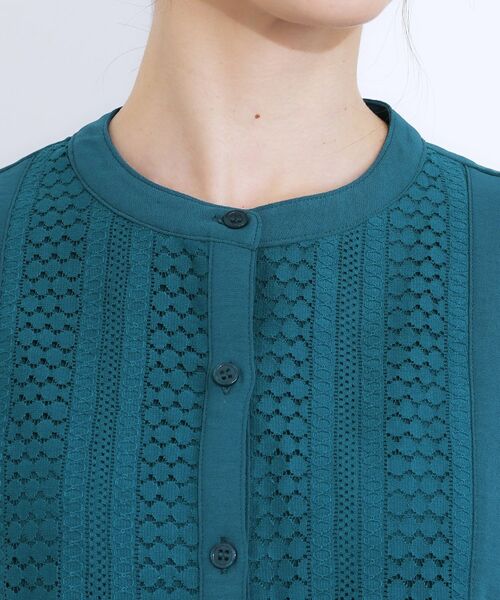 SHOO・LA・RUE / シューラルー シャツ・ブラウス | 【S-LL】さらりと大人上品 レース切替半袖ブラウス | 詳細16