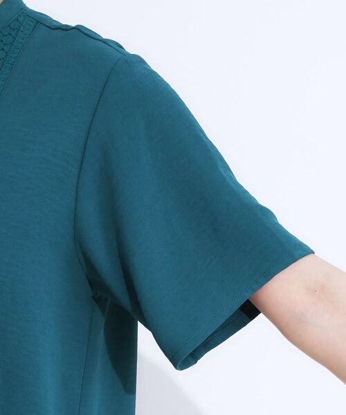 SHOO・LA・RUE / シューラルー シャツ・ブラウス | 【S-LL】さらりと大人上品 レース切替半袖ブラウス | 詳細17