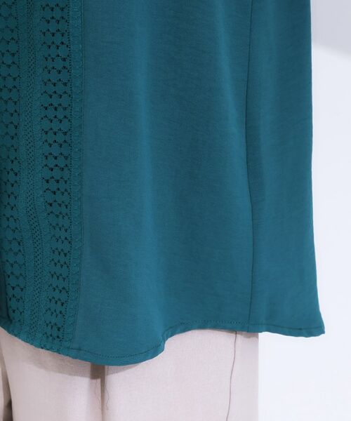 SHOO・LA・RUE / シューラルー シャツ・ブラウス | 【S-LL】さらりと大人上品 レース切替半袖ブラウス | 詳細18