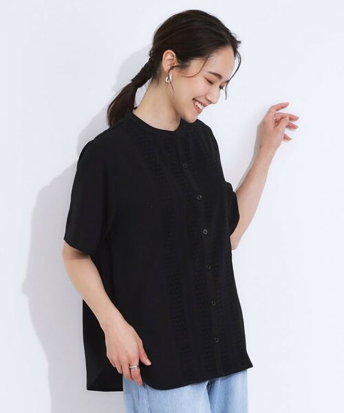 SHOO・LA・RUE / シューラルー シャツ・ブラウス | 【S-LL】さらりと大人上品 レース切替半袖ブラウス | 詳細6