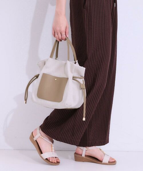 SHOO・LA・RUE / シューラルー トートバッグ | 【2WAY】素材コンビトートバッグ(ベージュ(052))
