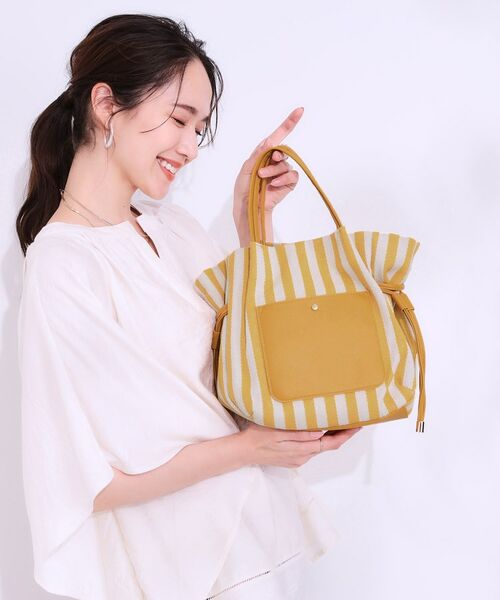 SHOO・LA・RUE / シューラルー トートバッグ | 【2WAY】素材コンビトートバッグ(イエロー(332))