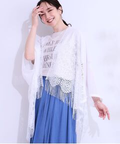 SHOO・LA・RUE / シューラルー ポンチョ | 花柄レースポンチョ