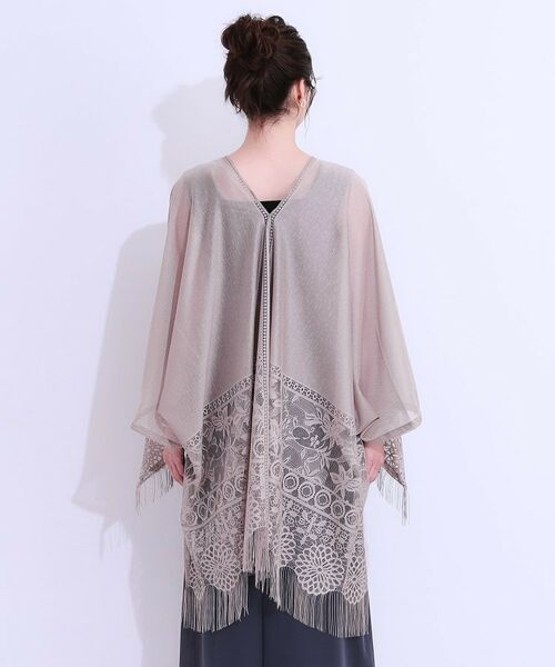 Laraaji ララージ カシミヤ95% ポンチョ セール】 花柄レースポンチョ (ポンチョ)|SHOO・LA・RUE