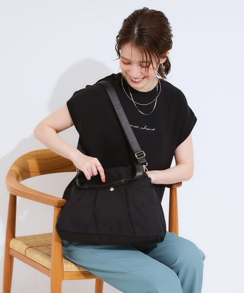 SHOO・LA・RUE / シューラルー トートバッグ | 【撥水】ポケットタック2WAYトートバッグ(ブラック(019))