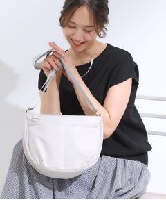 SHOO・LA・RUE / シューラルー ショルダーバッグ | 【撥水】フロントポケットハーフムーンショルダーバッグ