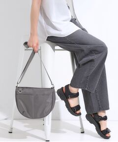 SHOO・LA・RUE / シューラルー ショルダーバッグ | 【撥水】フロントポケットハーフムーンショルダーバッグ